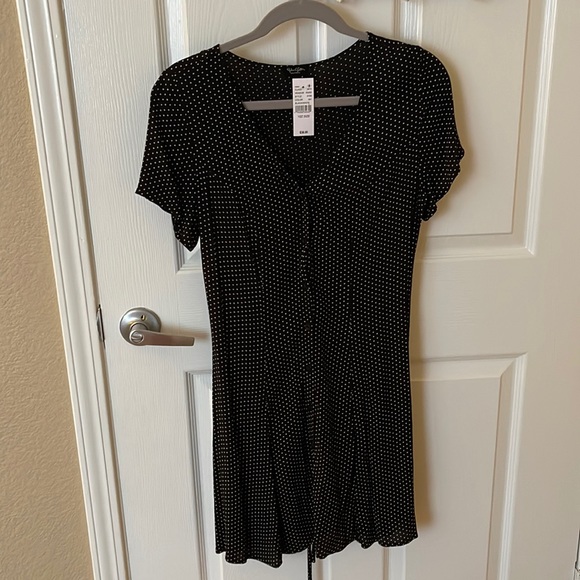 Pacsun- 1 size, Black polkadot dress - Picture 1 of 3